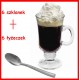 SZKLANKI DO KAWY IRISH COFFEE 6 + 6 ŁYŻECZEK LATTE
