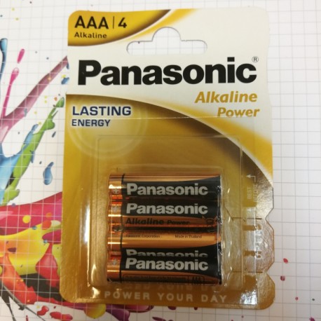 BATERIE 4 SZT. PANASONIC AAA 1,5 V ALKALICZNE