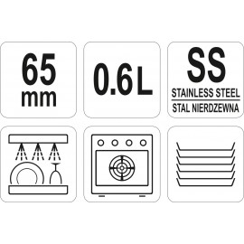 POJEMNIK GN ZE STALI NIERDZEWNEJ 176 X 108 MM 0,6 L