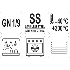 POKRYWA ZE STALI NIERDZEWNEJ DO POJEMNIK&Oacute;W GN 176 X 108 MM